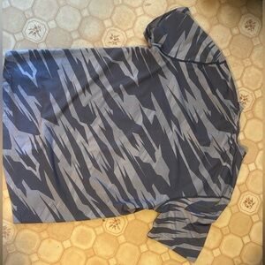 adidas Light Blue and Gray Climalite Performance Tee